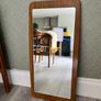 Mid century teak effect wall mirror Image 5