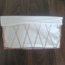 Storage Basket Rose Gold White 20x15x30cm Image 3