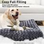 SALE Large Dog Bed Washable, Calming Dog Bed, Dog Crate Mattress with Non skid Bottom, Fluffy Anti Anxiety Dog Beds, Pet Beds Pillow Cushion for Dog, Dark Grey, 90x60x8cm Image 4