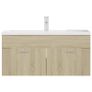 Sink Cabinet with Built-in Basin Sonoma Oak Chipboard Image 5