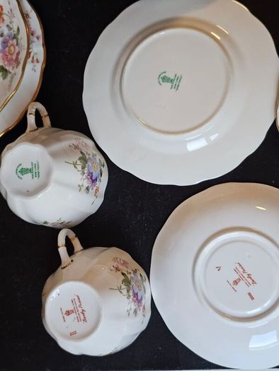 Vintage Royal Crown Derby China "Derby Posies" Bone China Tea Set