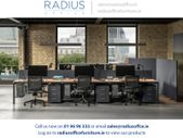 6-Person Bench Desking Pod with Desk Screens, Cable Trays & Power Modules