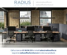 6-Person Bench Desking Pod with Desk Screens, Cable Trays & Power Modules
