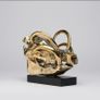 Wild Pig Skull (30 cm) - Polished Bronze Image 4