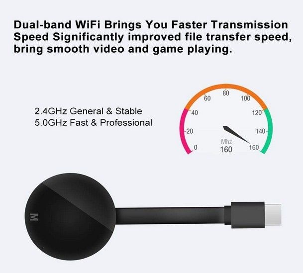 Mirascreen G7M 5G WiFi Display Dongle 4K Wireless HDMI Display Receiver Compatible with iOS MacOS Android Windows to TV Projector Display - FREE Delivery