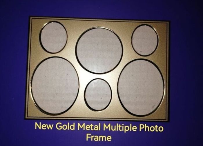 New Gold Metal Multiple Photo Frame