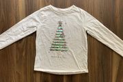 Sequinned Merry &amp; Bright Christmas T-shirt: 31-32" / 10-11yrs / 11-12yrs / size 6 / size 8