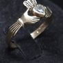 Vintage Irish 9ct Gold Claddagh Ring Dublin Hallmarked Size 56.5 Image 3