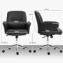 Office chair, height-adjustable, breathable cover, tilt function, up to 120 kg, Black Image 2