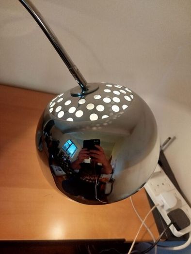 Polished Chrome Curved Office/Study Lamp