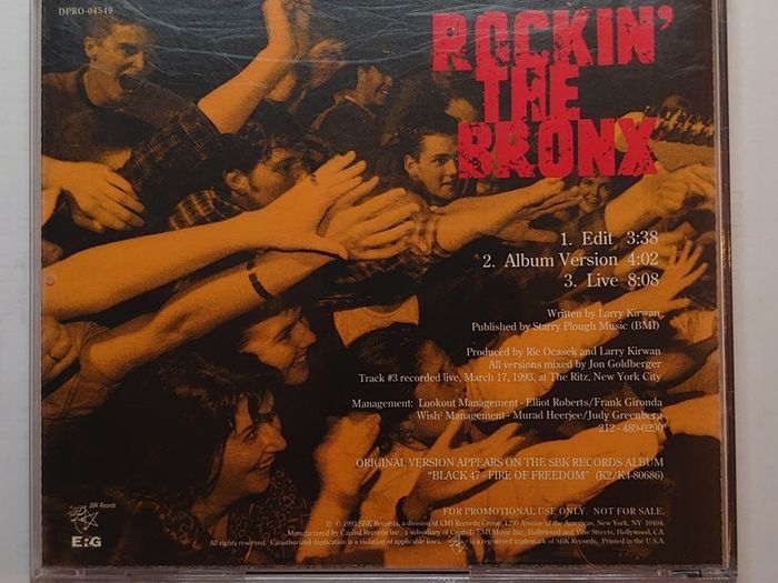 Black 47 - Rockin' The Bronx - CD Single Promo