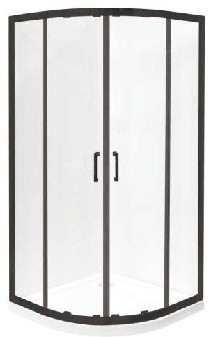 BESCO Shower Enclosure Quadrant Balck 80x80x190cm