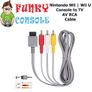 Nintendo Wii TV AV Cable Wii U Lead Composite Video Audio RCA Mini Image 2