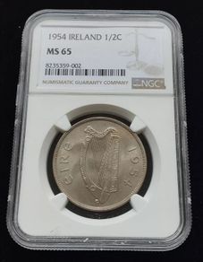 Ireland 1954 | Half Crown | Irish 2s6d | Horse | KM.16a | MS65