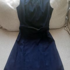 Office dress dark blue - 34/XS