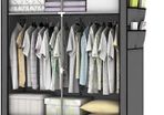Canvas Fabric Wardrobe 108x45x170 Cm - Free Delivery Nationwide