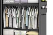 Canvas Fabric Wardrobe 108x45x170 Cm - Free Delivery Nationwide