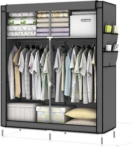 Canvas Fabric Wardrobe 108x45x170 Cm - Free Delivery Nationwide