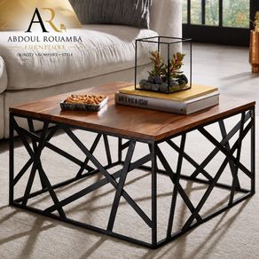 Luxury Sheesham Wood Coffee Table Modern Square Coffee Table.