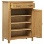 Shoe Cabinet 76x37x105 cm Solid Oak Wood Image 4