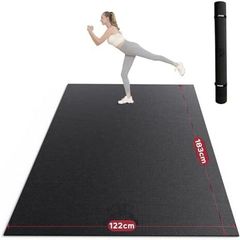Large Exercise Mat, 183x122cm/ 213x152cmx8mm, Non-Slip, Ultra Durable, Large Yoga Mat for Home Gym, Fitness, Yoga, Pilates, Stretching, Push-ups, Gymnastics