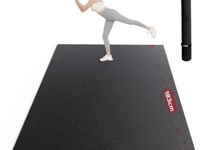 Large Exercise Mat, 183x122cm/ 213x152cmx8mm, Non-Slip, Ultra Durable, Large Yoga Mat for Home Gym, Fitness, Yoga, Pilates, Stretching, Push-ups, Gymnastics