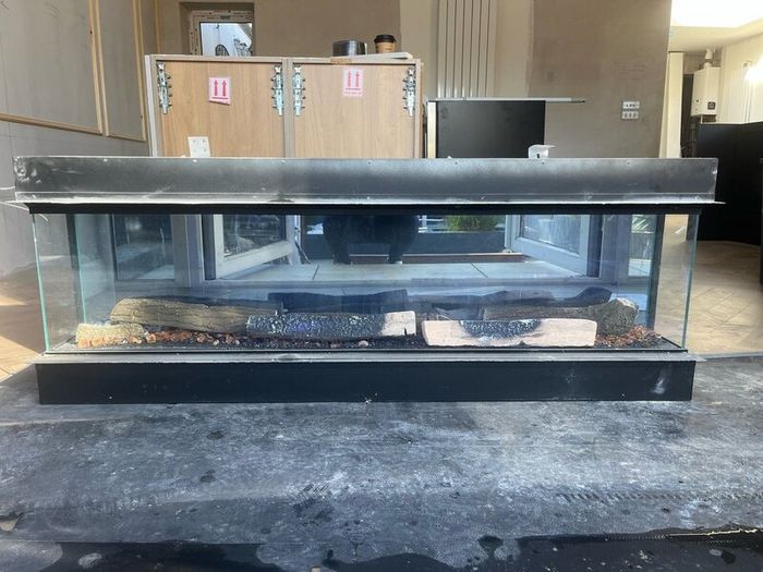 Three-Sided Electric Fire  Ideal for Media Wall