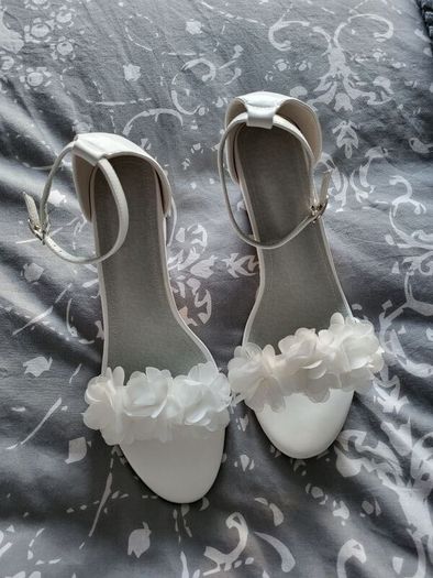 White Block Heels