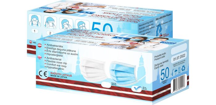 Free local shipping 50 x 4 layer disposable face masks CE certified made in EU