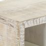 Coffee Table White 110x50x40 cm Solid Mango Wood Image 2