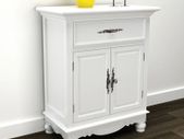Wooden Cabinet with 2 Doors 1 Drawer White
