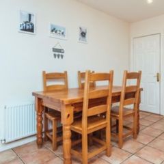 Solid pine dining table and 4 chairs