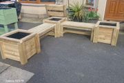 Corner Bench with Planters