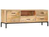 TV Cabinet 130x30x45 cm Solid Mango Wood