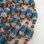 Antique Venetian Style Deep Teal Blue Glass Beads Necklace Image 3