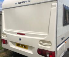 Caravan 4./5 berth  with permanent end bed .