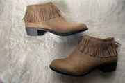 Brown suede fringe ankle boot size 7 - New