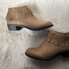 Brown suede fringe ankle boot size 7 - New