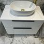 Ex Display Galsaky Gloss White 800 Wall hung vanity unit Image 2