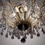 Elegant Marie Theresa Semi Flush Brass & Crystal 8 Light Chandelier Image 3