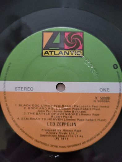 Led Zeppelin: Untitled Irish pressing LP