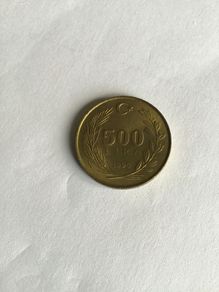 1990 Turkey coin 500 Lira