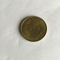 1990 Turkey coin 500 Lira