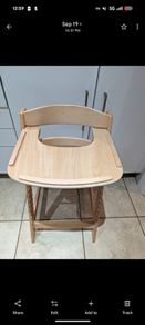 wood high chair