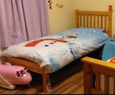 Single Bed with mattress, all bolts and pins included