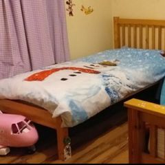 Single Bed with mattress, all bolts and pins included