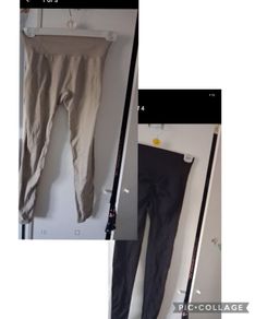 2 pairs leggings say aize m but they look like size 8 to 10