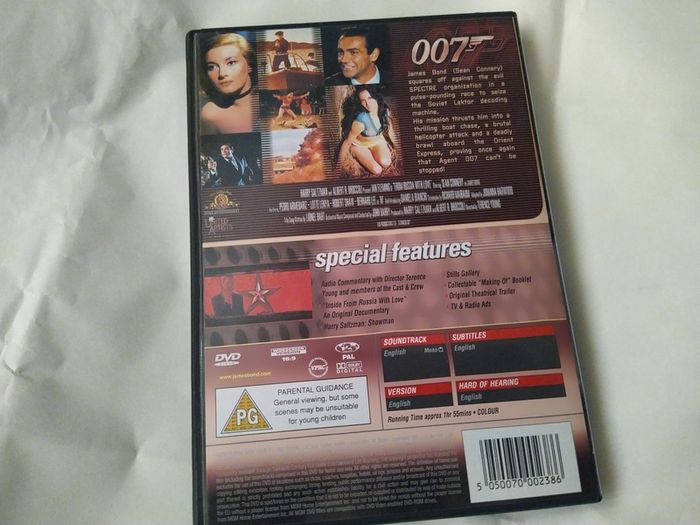 James Bond From Russia With Love Dvd