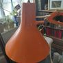 Vintage orange architect lamp heavy base works Image 4