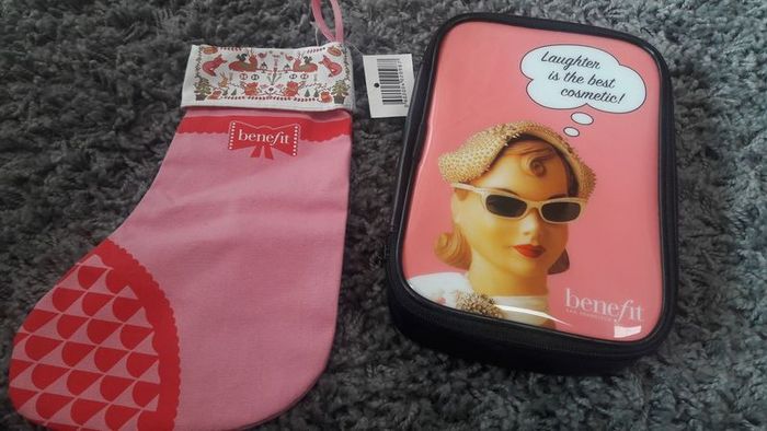 Brand new Benefit make up bag and Xmas stocking